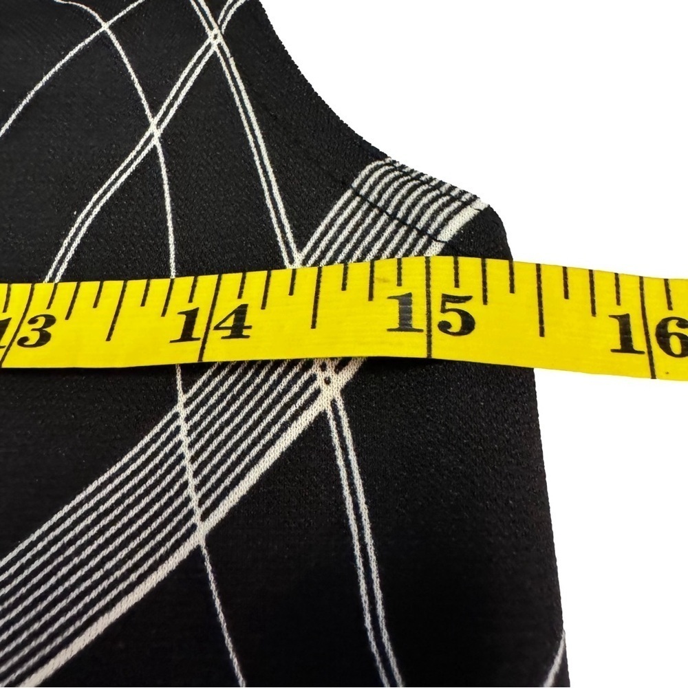GAS.CO Black & White Abstract Dress with Black Sweater Shrug Set Size M NEW - Picture 14 of 15